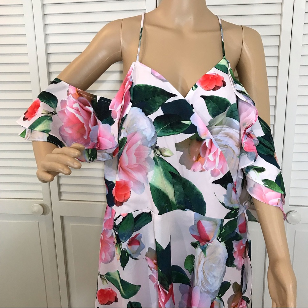 NWT CITY CHIC Garden Maxi Dress Pink Size 18 - Picture 4 of 16